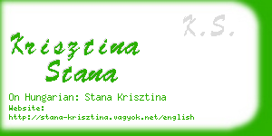 krisztina stana business card